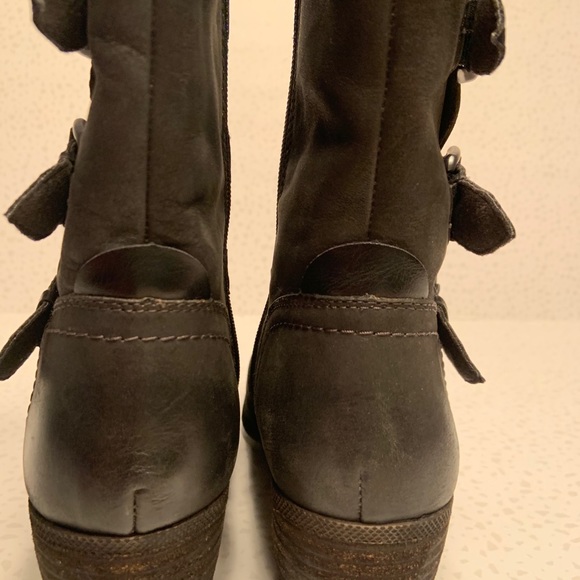 Cobb Hill Anisa 3 Buckle Black Leather Boots Mid Calf Height Size 7.5 🍁 - Picture 8 of 15